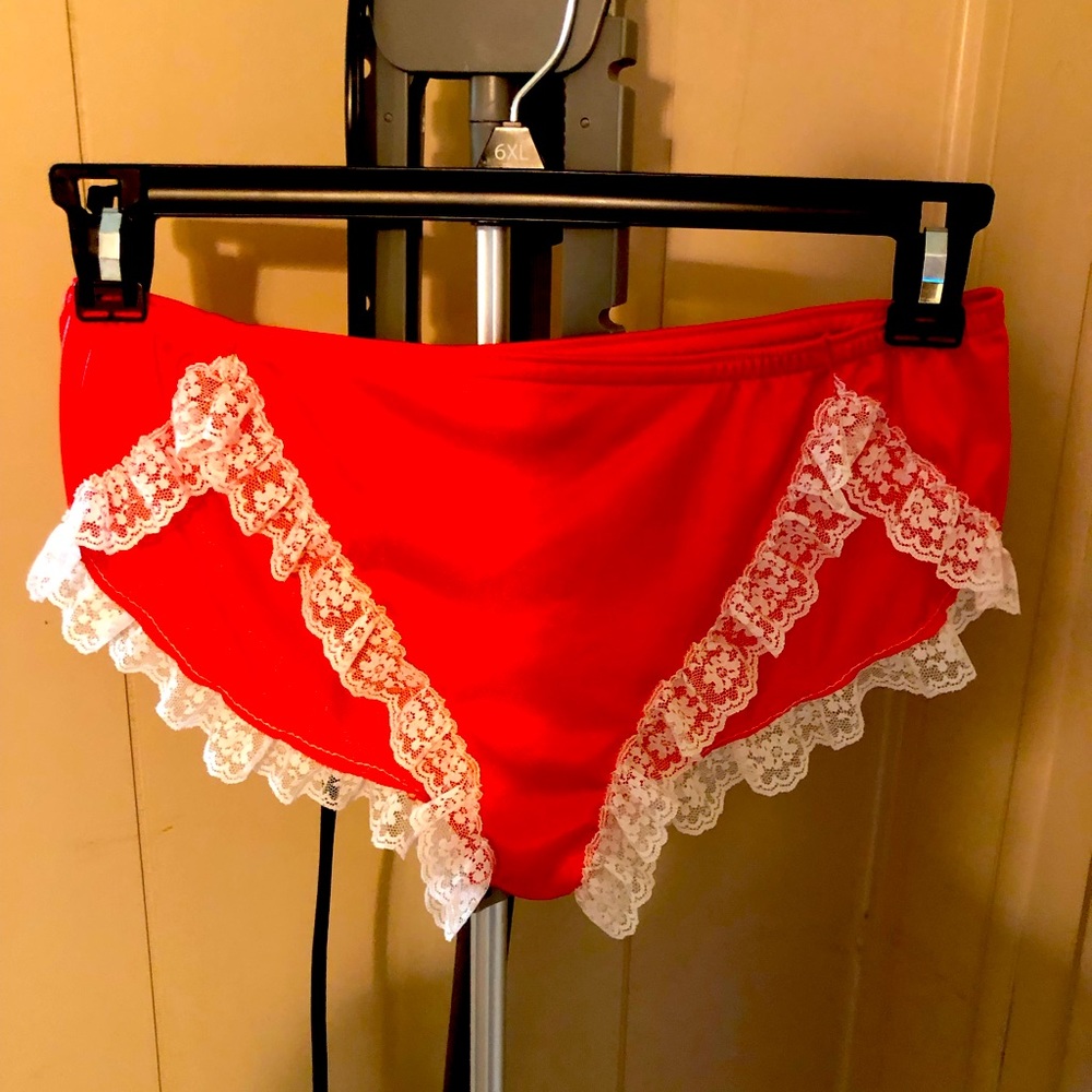 Sexy Sheer Red Panties With Lace